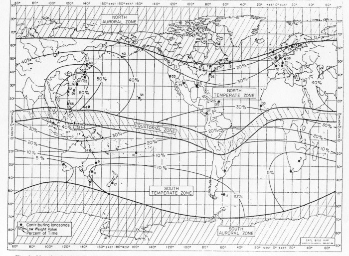 Map showing boundaries of Es zones
